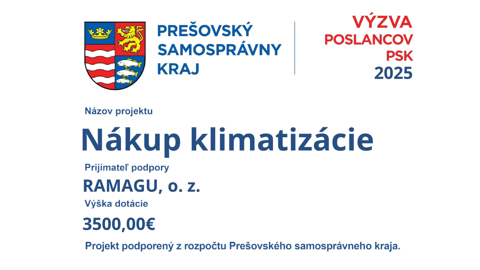 RAMAGU ATELIÉR je klimatizovaný vďaka PSK